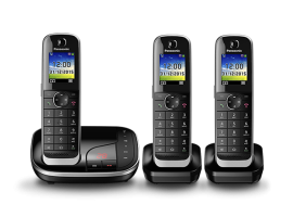KX-TGJ323GB - Familien-Telefon mit Anrufbeantworter 3er Set, schwarz