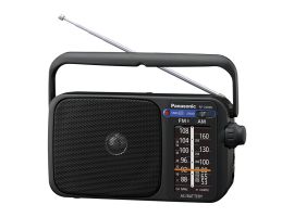 RF-2400DEG-K - Tragbares Radio, schwarz - Griff, Batteriebetrieb 