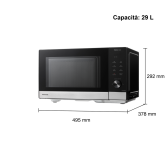 Four Micro-ondes Panasonic Solo 29L – 1000W, Technologie Inverter, 11 Programmes Auto – Acier Inox
