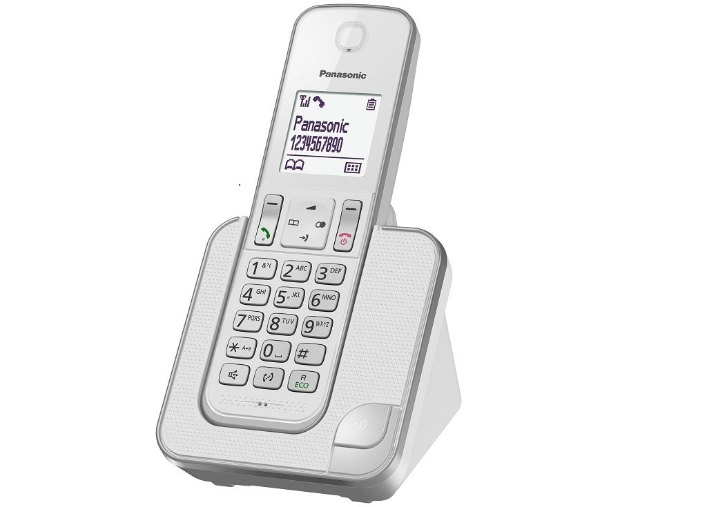 Panasonic KX-TGD310 – Telefono Cordless DECT Nero Con Vivavoce E Rubrica, Maneggevole E Affidabile Per Casa E Ufficio