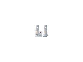 KX-TG6822G - Schnurloses DECT-Telefon - Mobilteile: 2, mit Anrufbeantworter, Nachtmodis, Freisprechen silberfarben
