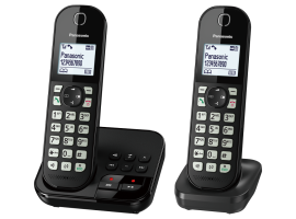 KX-TGC462GB - Schnurlostelefon, 2 Mobilteile, Anrufbeantworter, Eco Plus Modus, schwarz