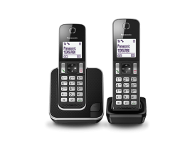 KX-TGD312JTB - Telefono cordless con segreteria telefonica, nero