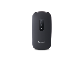 KX-TU446EXB - Telefono per anziani a conchiglia, facile da usare, display leggibile, nero