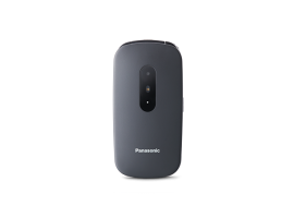 KX-TU446EXG - Teléfono para personas mayores con diseño de tapa, fácil de usar, pantalla de lectura sencilla, gris
