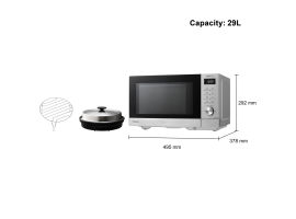 NN-GD39QSEPG - Microondas 29L con grill + cocina vapor +