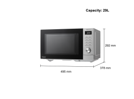 NN-SD36QSEPG - Microondas Solo, tecnología Inverter, 1.000 W, 29 L de espacio de cocción