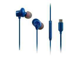 RP-TCM225DEA - In-ear hoofdtelefoon met USB-C-aansluiting, verwisselbare oorstukken (S/M/L) en een 1,2 m lange kabel met geïntegreerde microfoon en afstandsbediening.
