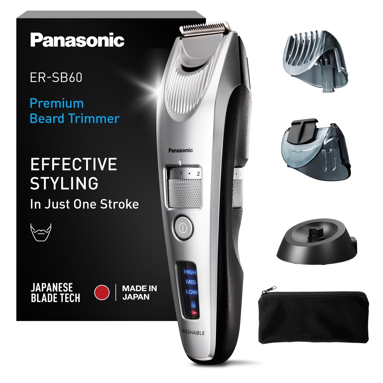 Panasonic Noir Tondeuse Barbe Ersb60s803 Grise - Image 3