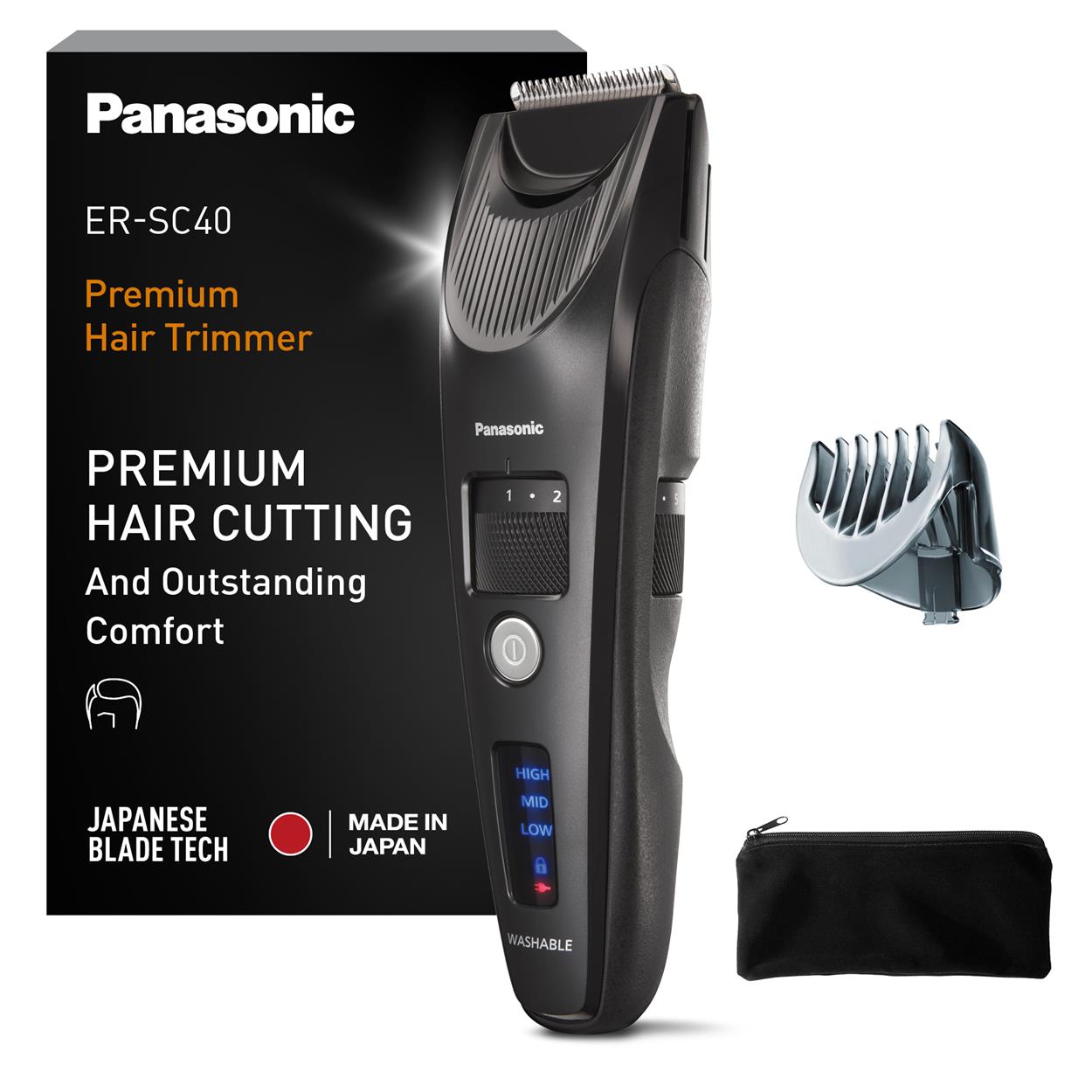 Trimmer - Haar, 39 Längeneinstellungen, Linearmotor