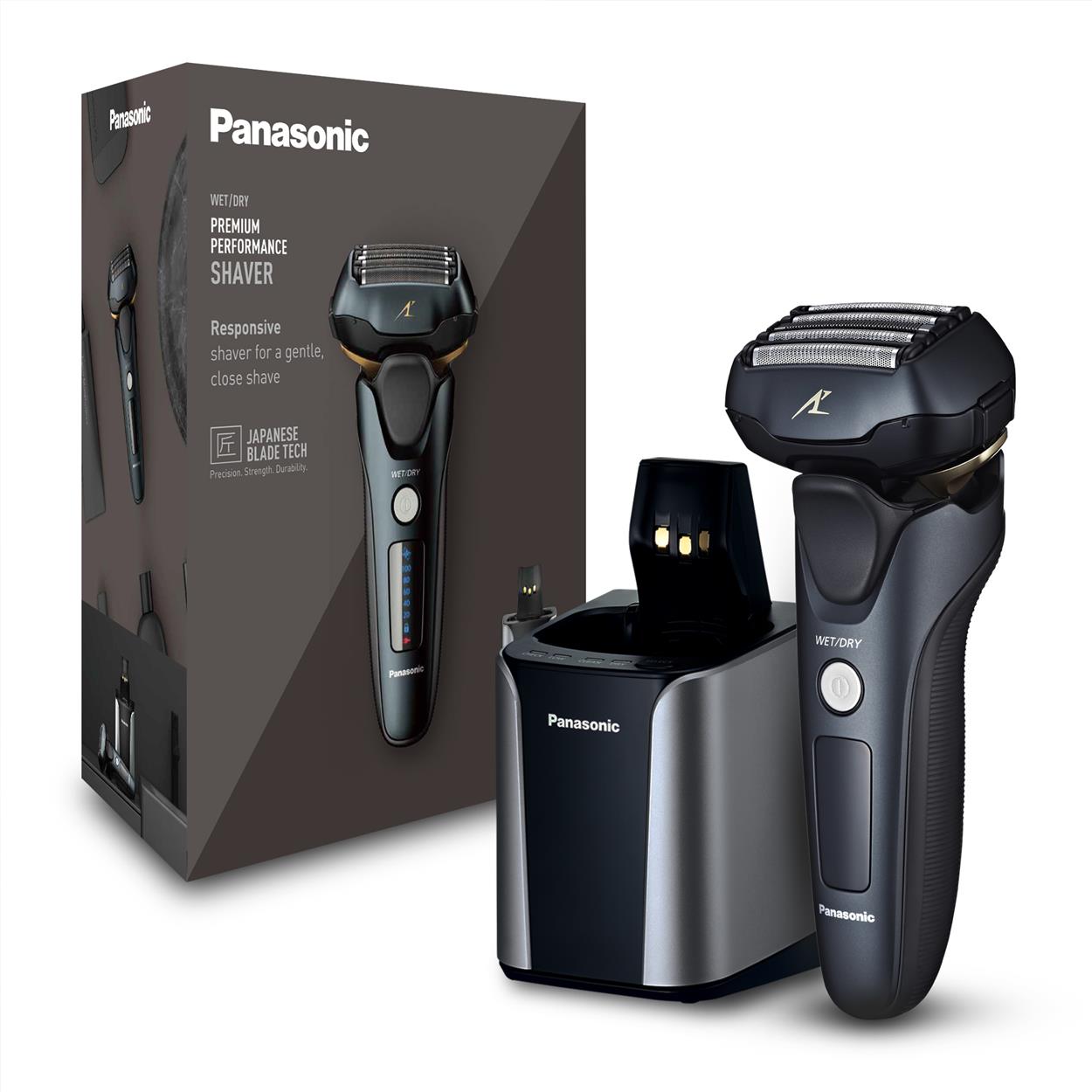 Panasonic Noir Series 800 Rasoir - 5 Lames, Moteur Linéaire + Station De Nettoyage