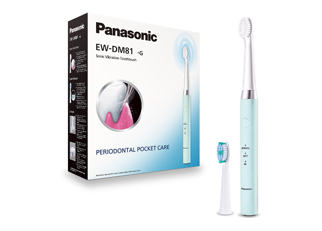 Brosse ? dents EW-DM81 avec vibrations soniques et brosse extrafine, Vert