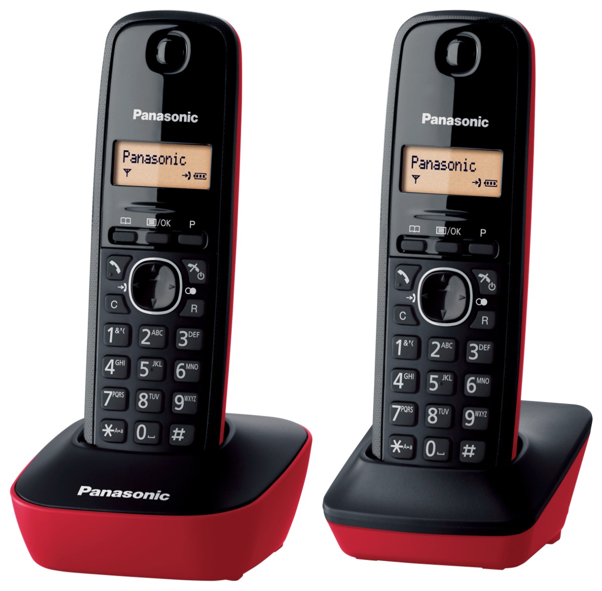 Panasonic Negro/Rojo Dect Tg1612 Duo - Imagen 2