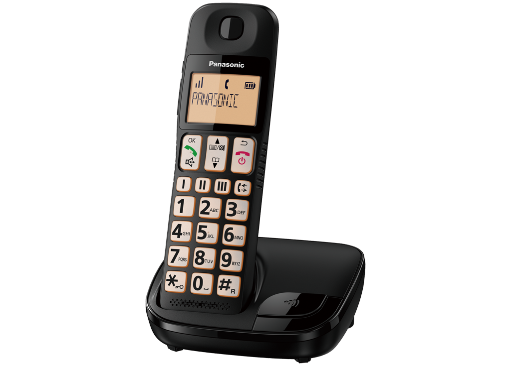 KX-TGE110JTB Telefono cordless, nero, vivavoce