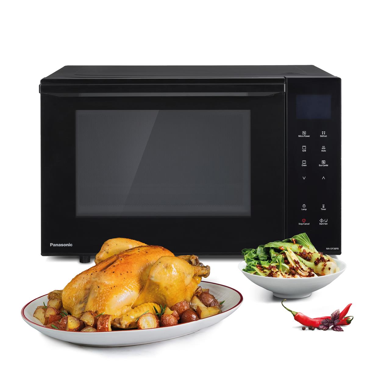 Panasonic Schwarz 23L Inverter-Mikrowelle Mit Grill & Ofen - 1000 W - Image 1
