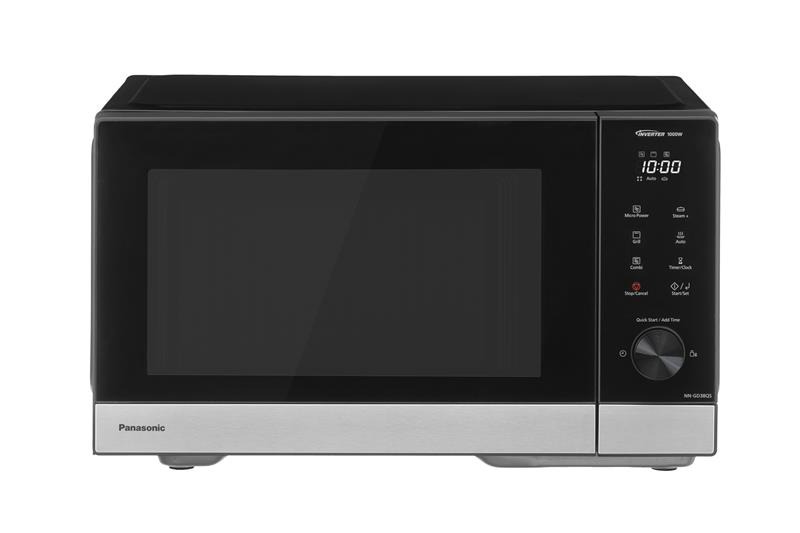 Four micro-ondes 29L, gril et inverter, accessoire Vapeur+, inox