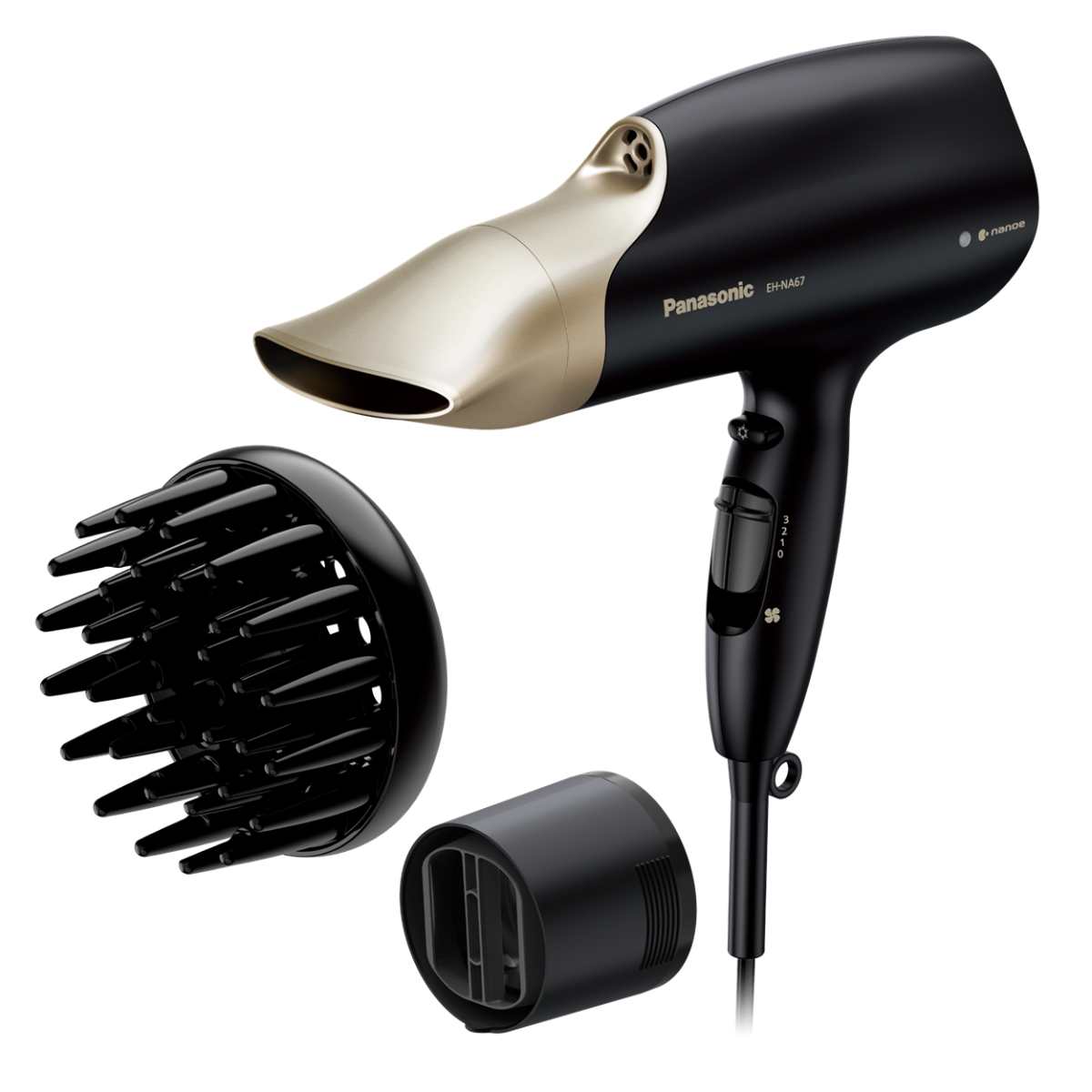 S?che-cheveux 2000W avec Technologie nanoe? Noir Champagne