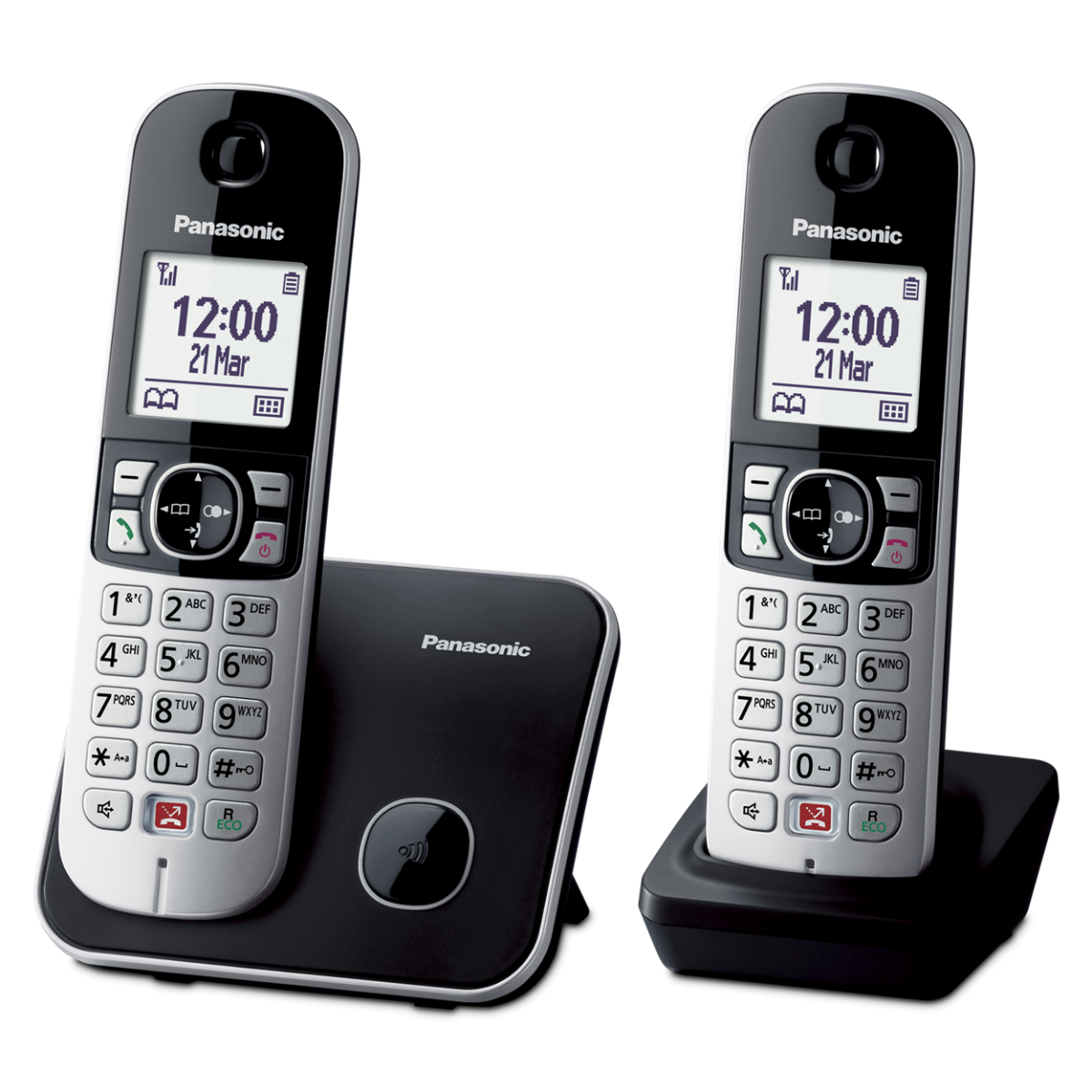 Panasonic Negro Teléfono Kx-Tg6852spb Duo Bloqueo - Imagen 3