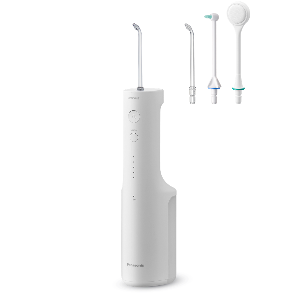 Kit Hydropulseur Rechargeable Ultrasonique et 4 Embouts Dentaires S?rie 600 Mod?le Blanc