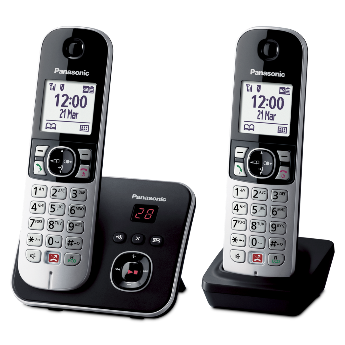 KX-TG6862FRB - T?l?phone sans fil avec 2 combin?s, rouge