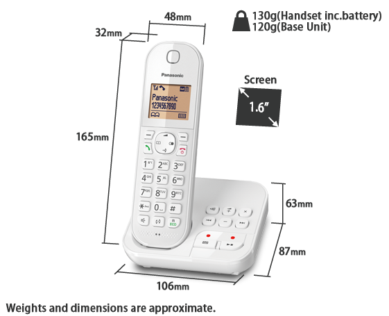 KX-TGC420FRB - T?l?phone sans fil avec r?pondeur, noir