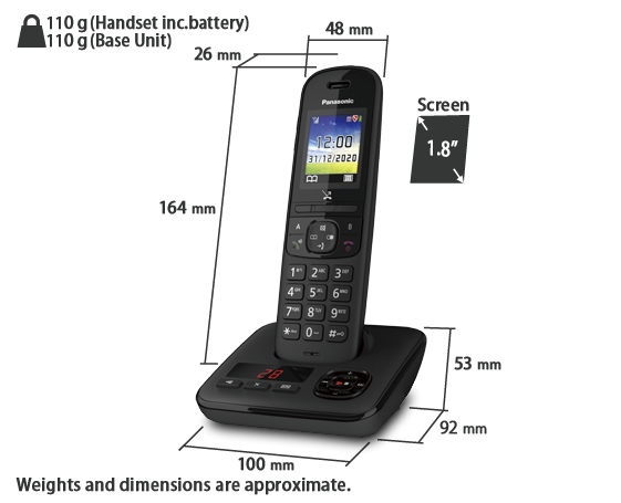 KX-TGH720FRB - T?l?phone sans fil avec r?pondeur, rouge