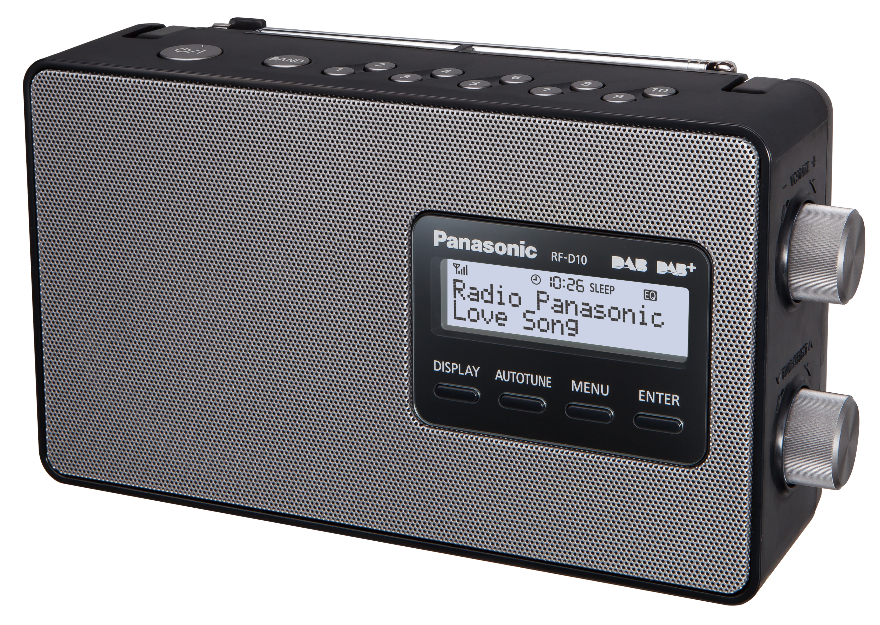 RF-D10EG-K - Radio num?rique, noir - DAB+/FM, fonctionnement sur piles