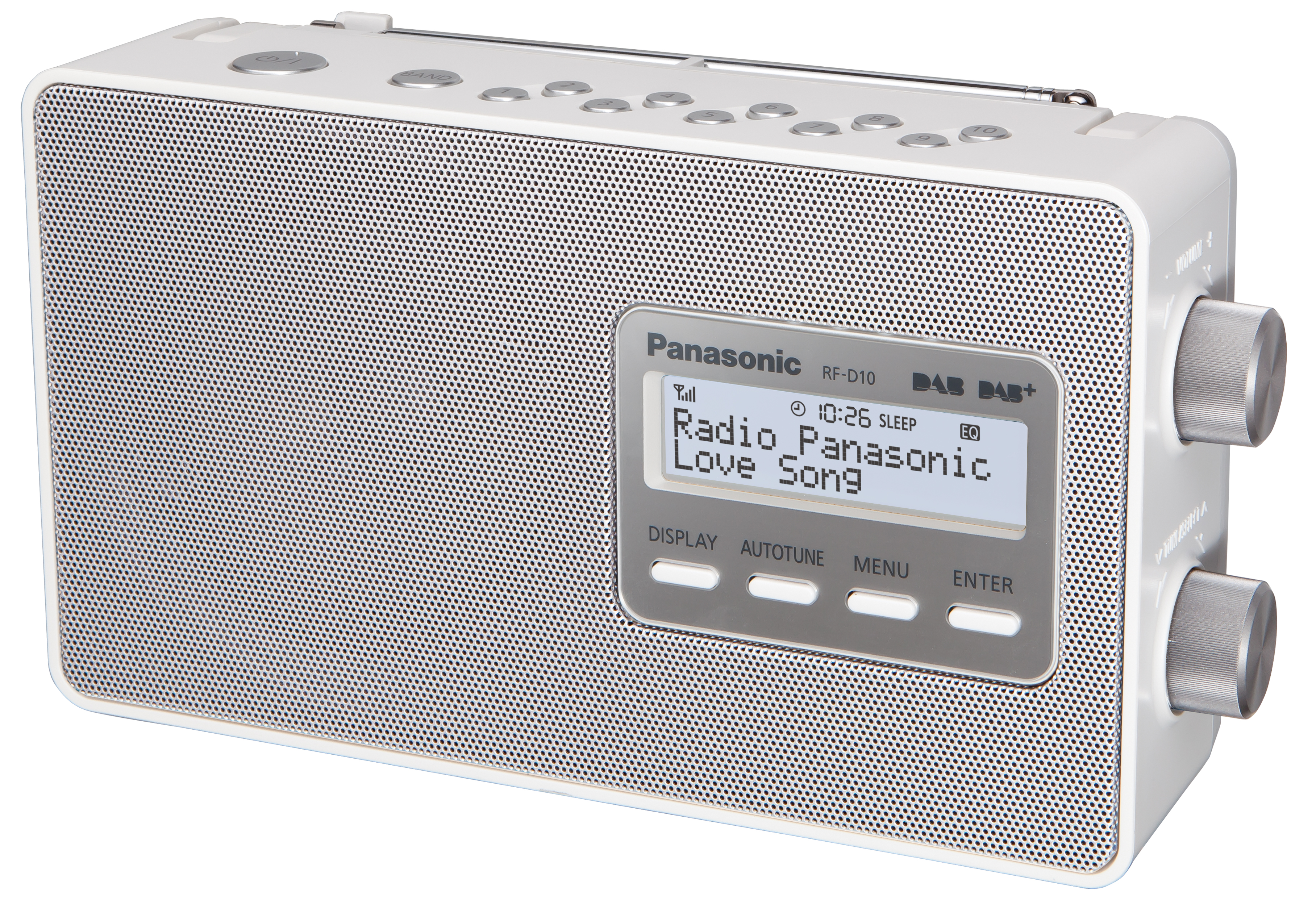 RF-D10EG-W - Radio num?rique, blanc - DAB+/FM, fonctionnement sur piles