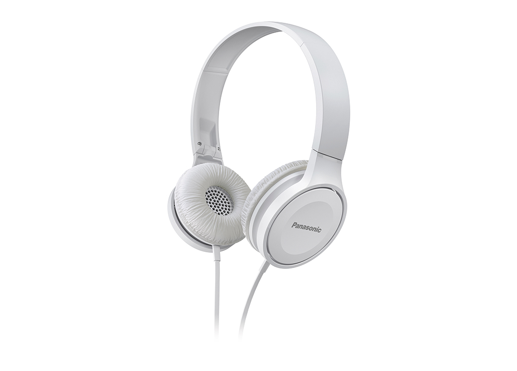 RP-HF100E-W - Cuffie stereo, driver da 30 mm al neodimio, pieghevoli con cuscinetti morbidi, bianco